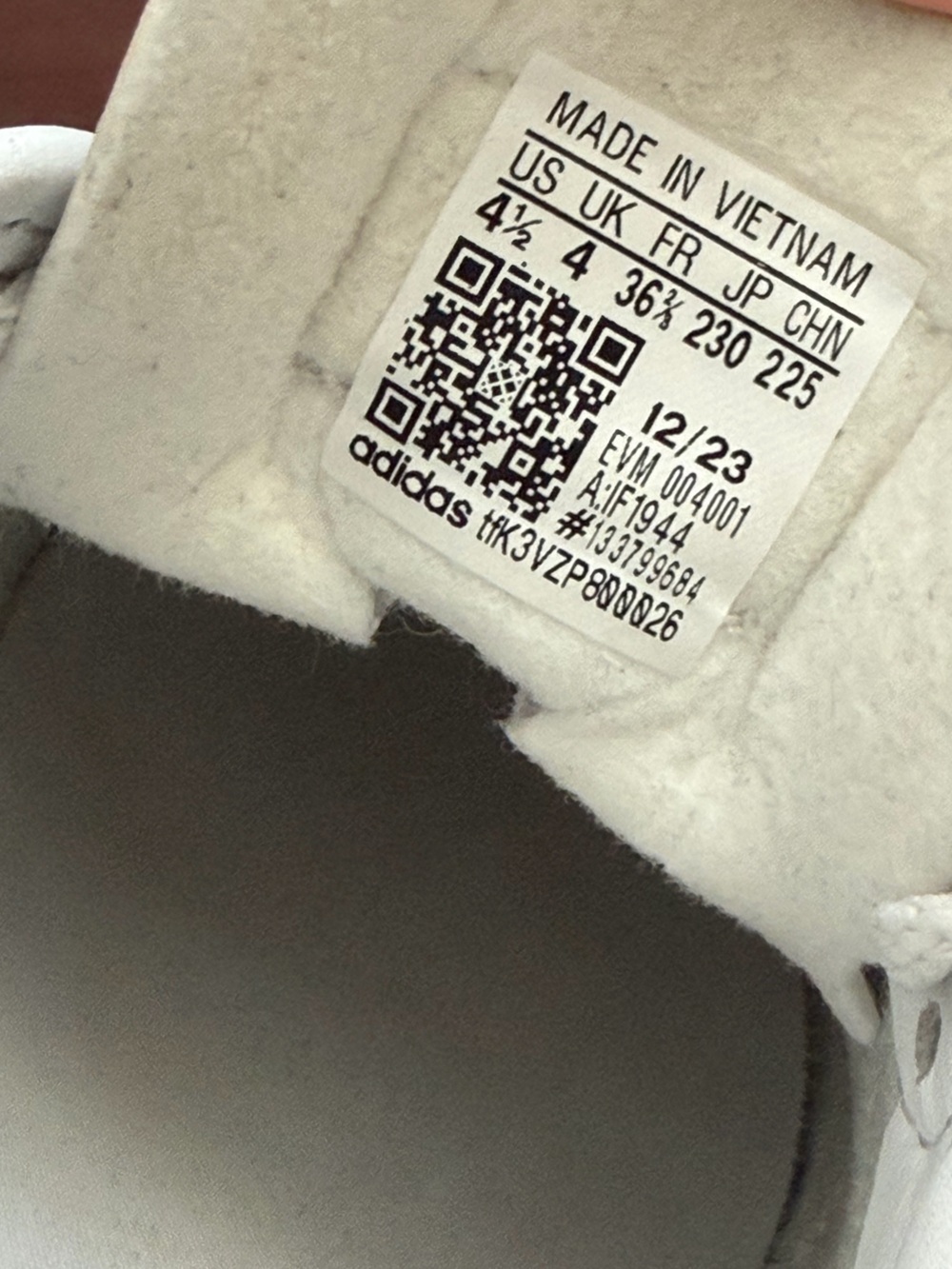 adidas White/Black Samba Sneakers with Gum Sole - Picture 3 of 4